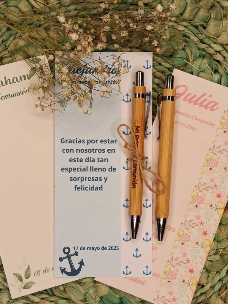 Dos lapiceras personalizadas como regalos